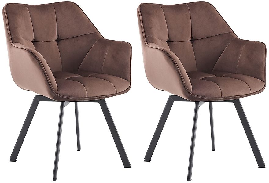 CLP Esszimmerstuhl Jordi (2er Set), Metallgestell günstig online kaufen