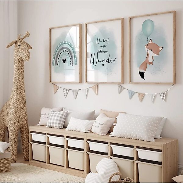 MeinBaby123® Poster Bilder Kinderzimmer, Poster Kinderzimmer Deko, Babyzimm günstig online kaufen