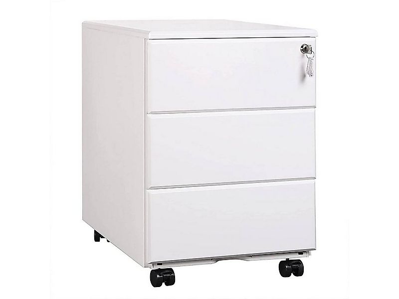 Woltu Rollcontainer, Metall Mobiler Aktenschrank Büroschrank mit 3 Schublad günstig online kaufen