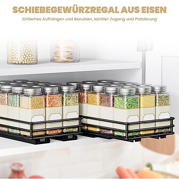 BlingBin Wäscheständer 2 Etagen Gewürzregal Ausziehbar, günstig online kaufen