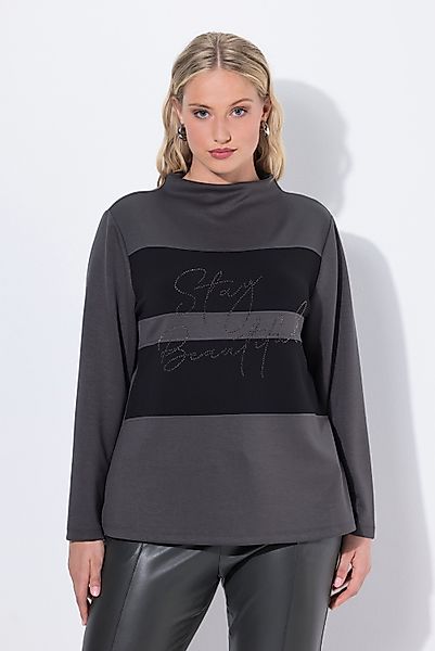 Ulla Popken Sweatshirt Sweatshirt Oversized Stehkragen günstig online kaufen