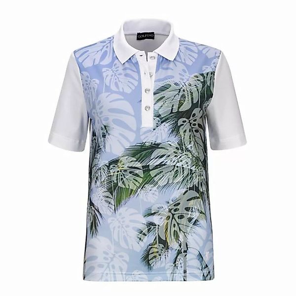 GOLFINO Poloshirt Golfino Ladies Palm Beach Printed Polo Weiss günstig online kaufen