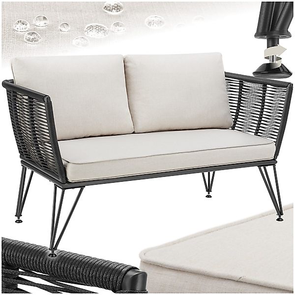 tectake Essgruppe Garten-Loungesofa, (Set., 1-tlg), Solides günstig online kaufen