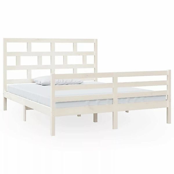 Vidaxl Massivholzbett Weiß 160x200 Cm günstig online kaufen