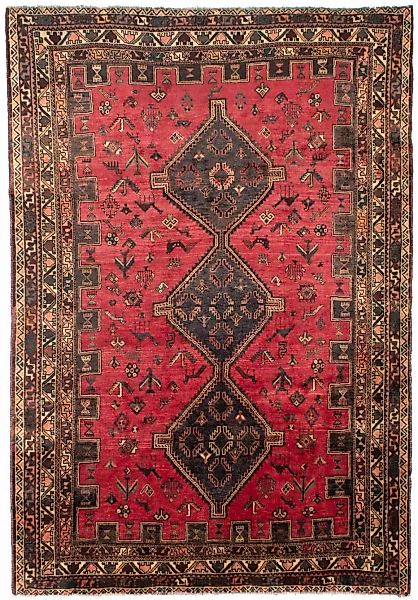 morgenland Wollteppich »Shiraz Medaillon Rosso 294 x 217 cm«, rechteckig günstig online kaufen