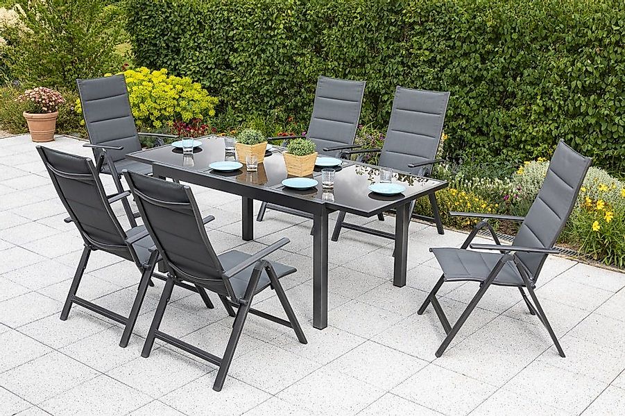 MERXX Garten-Essgruppe Taviano, (Set, Tisch, 6 günstig online kaufen