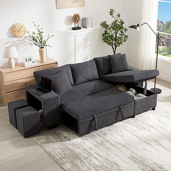 Merax Ecksofa L-förmiges Sofa Schlafsofa mit günstig online kaufen