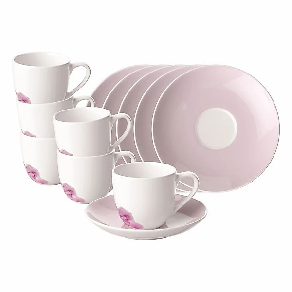 Villeroy & Boch Tasse "Espressotassen mit Untertassen Rose Garden 70 ml 6er günstig online kaufen