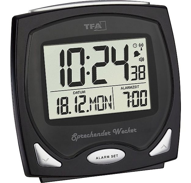 TFA Dostmann Wecker TFA Dostmann 60.2541.01 Funk Wecker Schwarz Alarmzeiten günstig online kaufen
