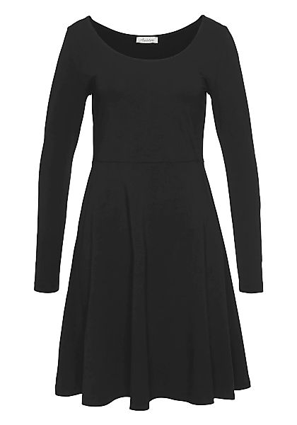 Aniston CASUAL Jerseykleid mit Blumendruck oder in uni Schwarz günstig online kaufen