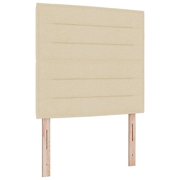vidaXL Bett Boxspringbett mit Matratze Creme Stoff (1-tlg) günstig online kaufen