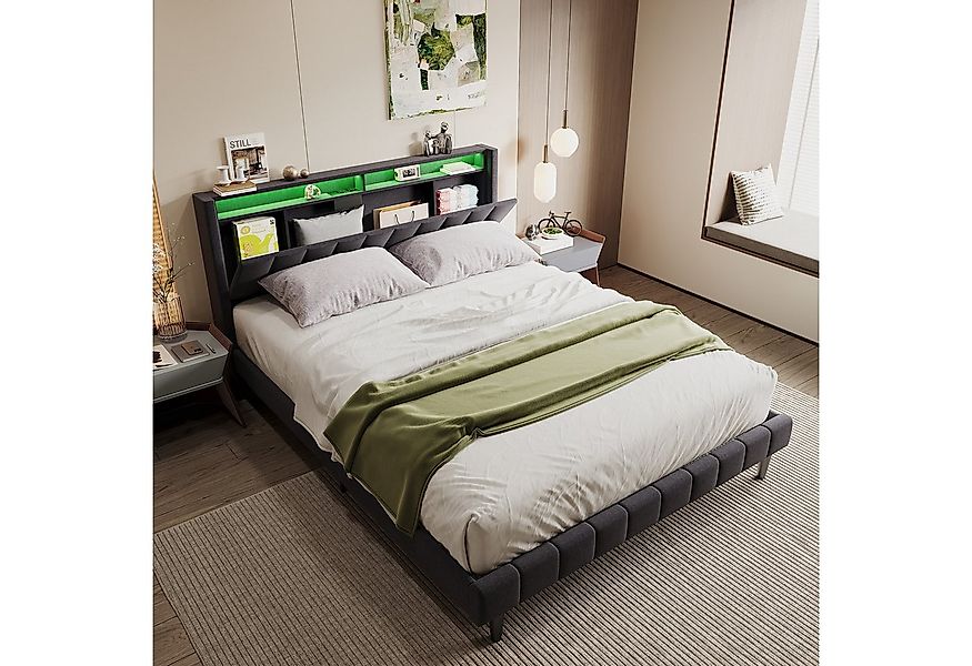 PXloue Polsterbett Stauraumbett (Geeignet für Jugendliche und Kinder), Kopf günstig online kaufen