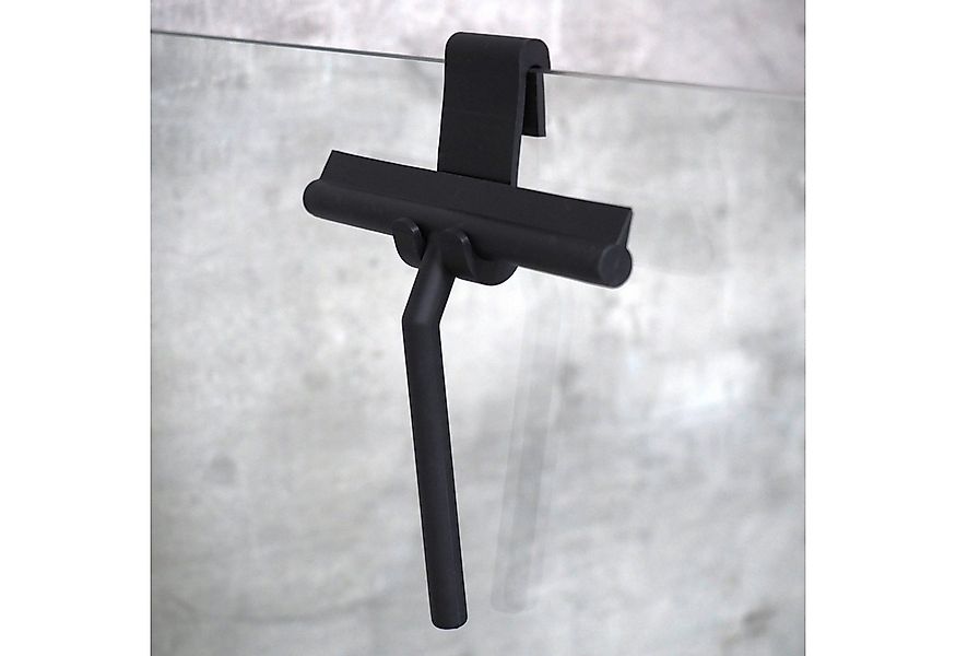 WITEN&NOCK Duschabzieher Wasserabzieher schwarz Edelstahl-Griff Glaswischer günstig online kaufen