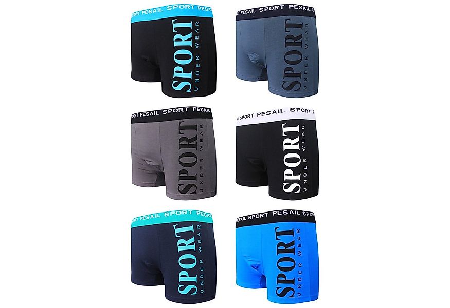 TEXEMP Retro Boxer 6er Pack Herren Boxershorts Retroshorts Baumwolle Unterh günstig online kaufen