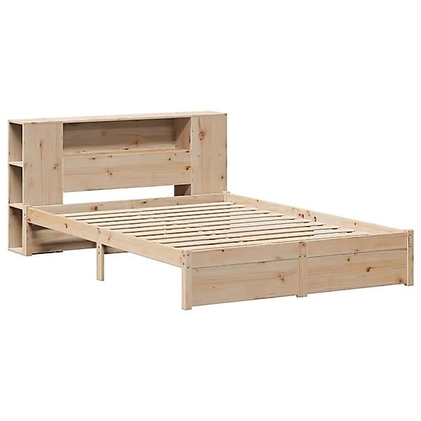 vidaXL Massivholzbett mit Regal ohne Matratze 140x190 cm Kiefernholz 332235 günstig online kaufen