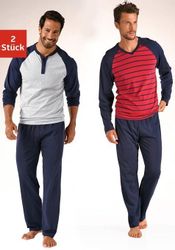 le jogger Pyjama Packung, 2 Stück, 4 Stk. tlg., in langer Form, mit Raglanä günstig online kaufen