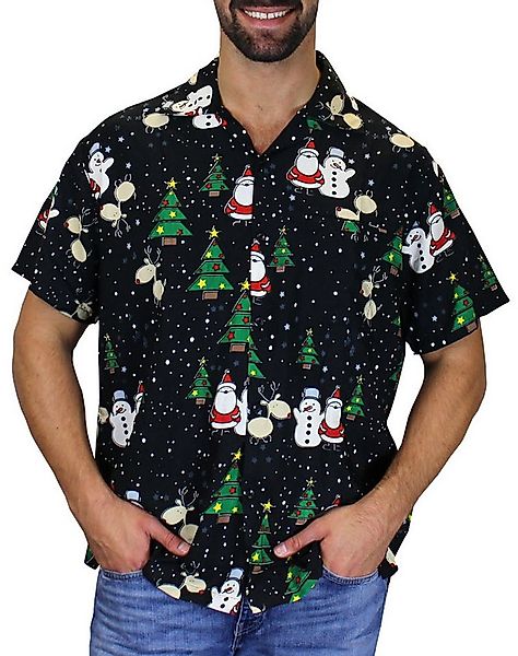 King Kameha Hawaiihemd Christmas Buddies Funky Hawaii-Hemd Kurzarm Front-Ta günstig online kaufen