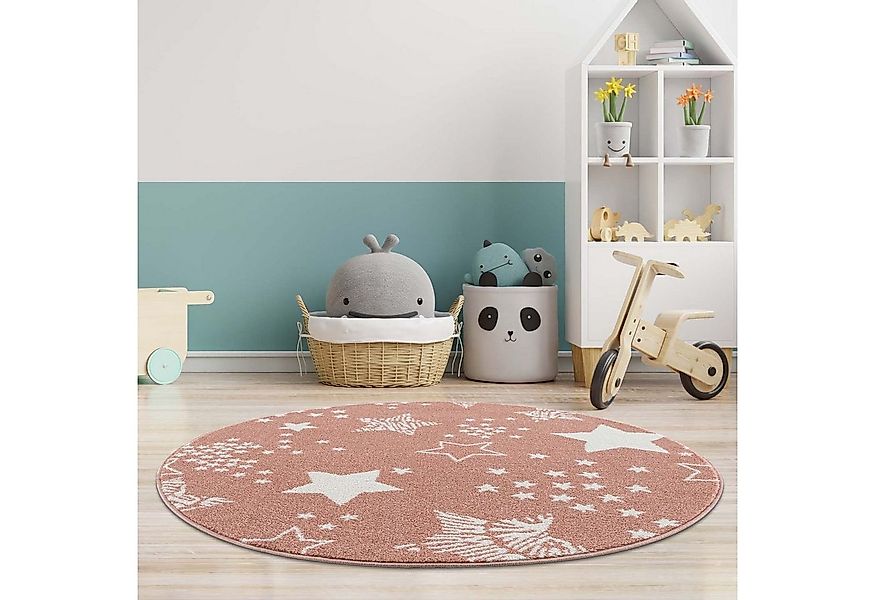 Carpet City Kinderteppich Anime9387, rund, Höhe: 11 mm, Sternen-Teppich, We günstig online kaufen