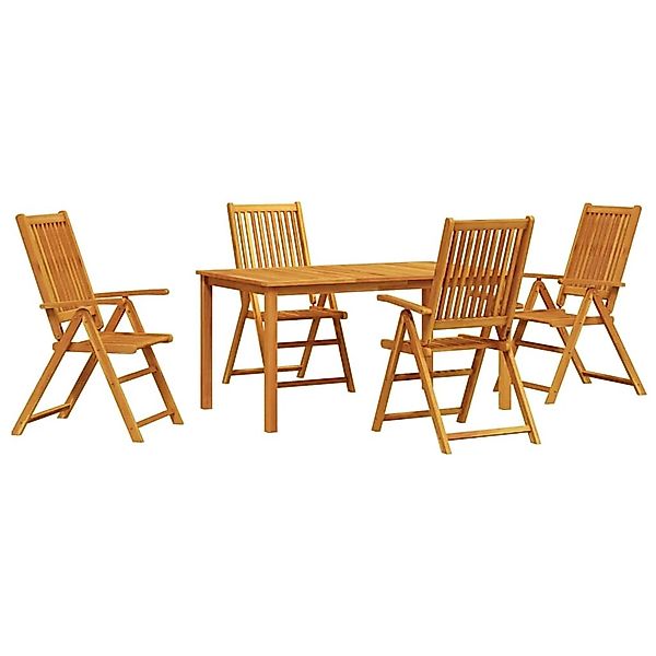 vidaXL 5-Tlg Garten-Essgruppe Massivholz Akazie Klappbar 3375619 günstig online kaufen