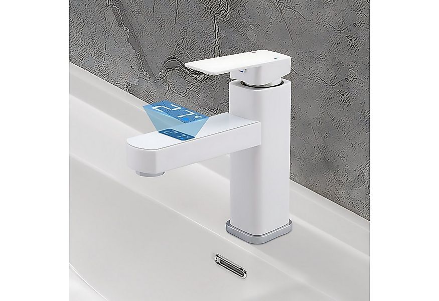 HS.SUPPLY Badarmatur Digitaler Wasserhahn mit Temperaturanzeige (Komplettse günstig online kaufen