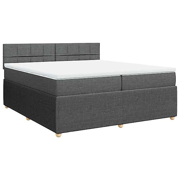 vidaXL Boxspringbett mit Matratze Dunkelgrau 200x200 cm Stoff 3287564 günstig online kaufen