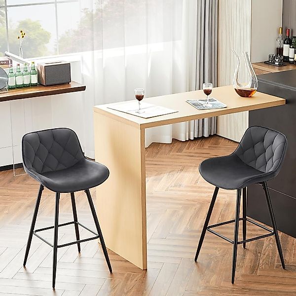 EUGAD Barhocker (4 St), Samt Barstühle, günstig online kaufen