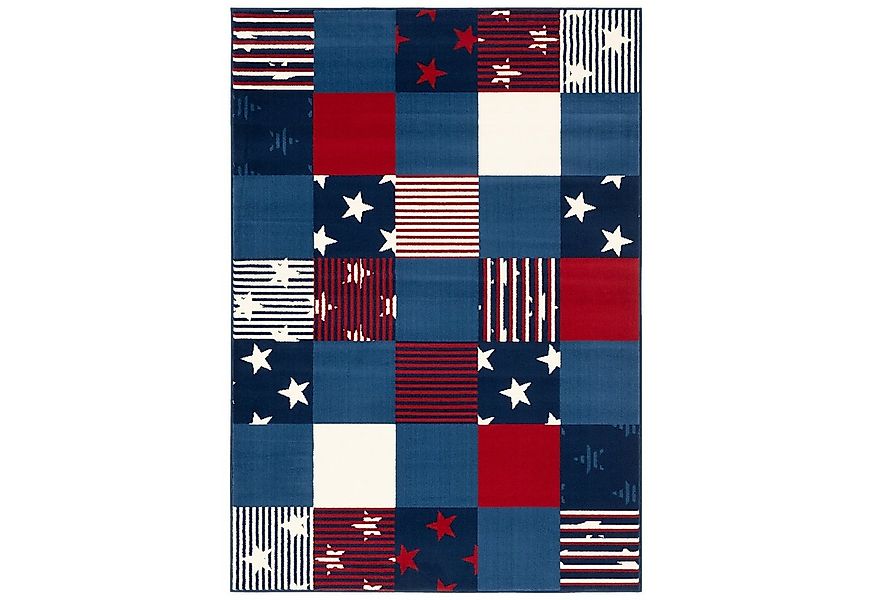 Pergamon Kinderteppich Kinder und Jugend Teppich Samba Karo Sterne, Rechtec günstig online kaufen