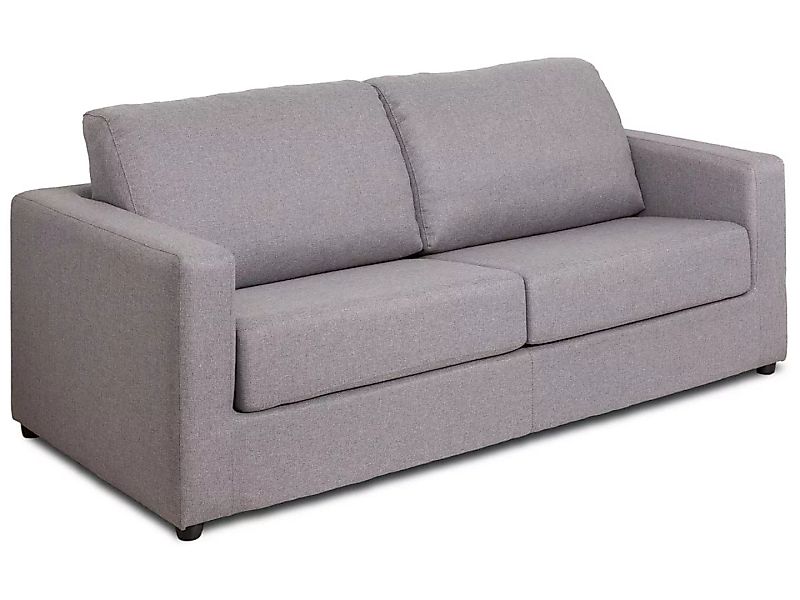 Schlafsofa mit Matratze 3-Sitzer - Stoff - Grau - Liegefläche 140 cm - Matr günstig online kaufen