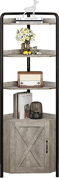 GarveeMore Eckschrank 5-stufiger,hoher Eckschrank,rustikales Lagerregal,180 günstig online kaufen