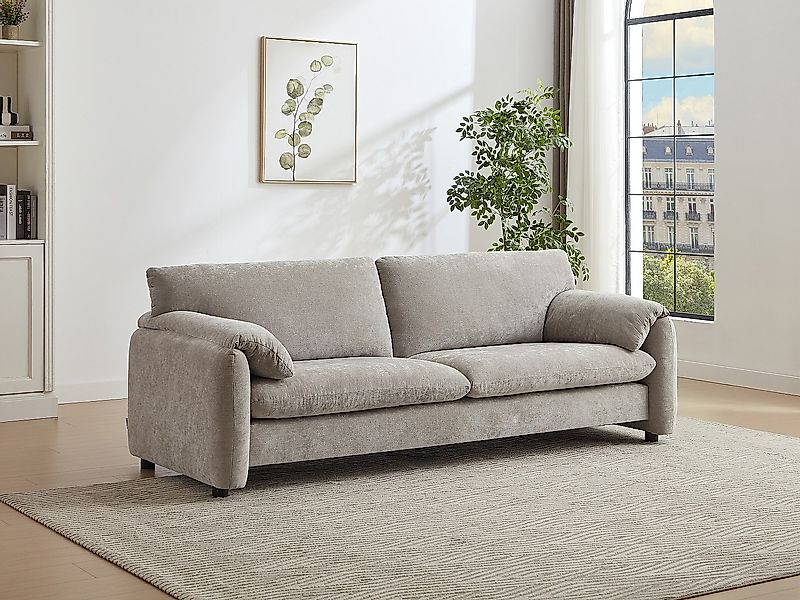 Sofa 3‑Sitzer – Stoff – Grau – OPRALIO günstig online kaufen
