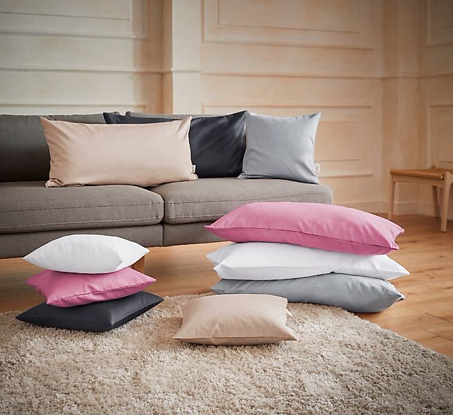 OTTO home Kissenbezug "Mila" Satin Qualität, in Uni Design günstig online kaufen