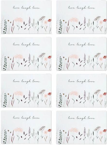 Zeller Present Platzset ""Flowers"" Florales Motiv, 8er Set, Kunststoff günstig online kaufen