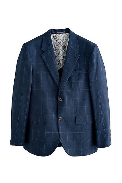 Next Sakko Slim Fit Anzugsakko mit Karomuster aus Leinenmix (1-tlg) günstig online kaufen