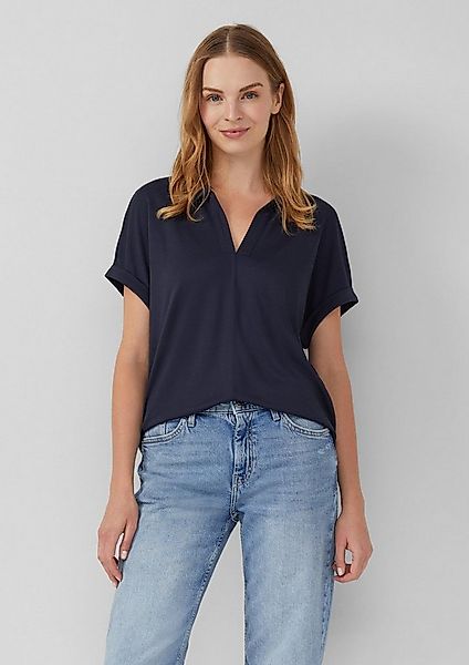 s.Oliver Kurzarmshirt T-Shirt Verkürztes Shirt mit Polokragen günstig online kaufen