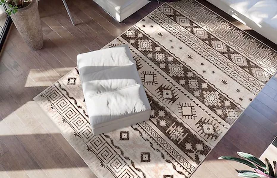 my home Teppich »Pierre«, rechteckig, 6 mm Höhe, vintage, Wohnzimmer günstig online kaufen