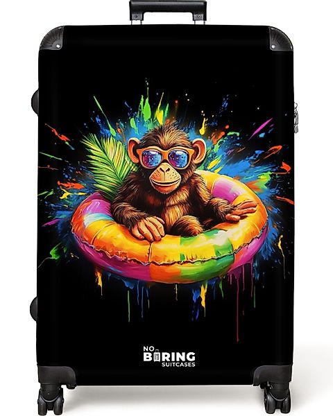NoBoringSuitcases.com© Hartschalen-Trolley Sommeräffchen mit buntem Schwimm günstig online kaufen