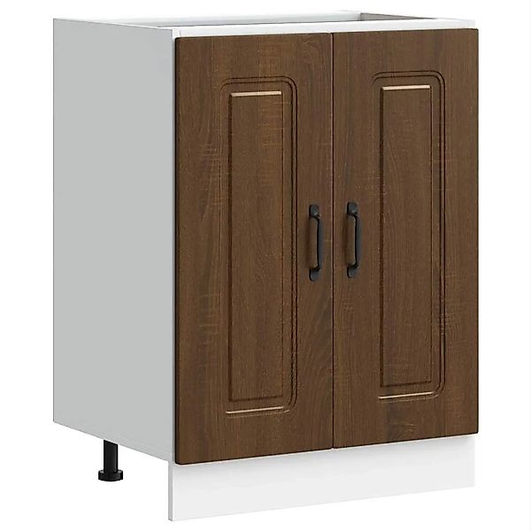 vidaXL Spülenunterschrank Kalmar Braun Eichen-Optik 60x46x81,5 cm 853444 günstig online kaufen