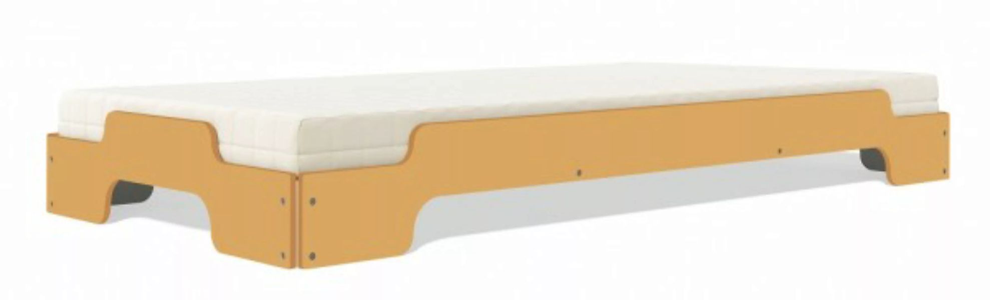 Stapelliege KLASSIK - Farbig bambustiefgelb RAL 075 70 50 90 x 200 cm günstig online kaufen