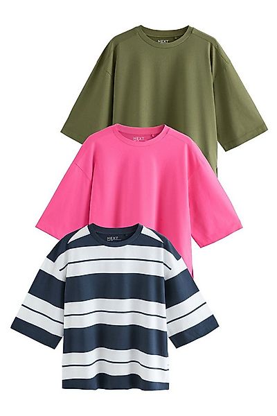Next T-Shirt T-Shirts mit ellbogenlangen Ärmeln, 3er-Pack (3-tlg) günstig online kaufen