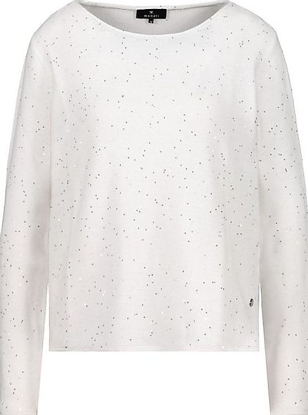 Monari Blusenshirt Pailletten-Pullover off-white günstig online kaufen