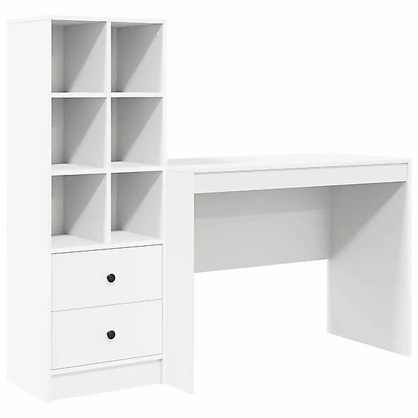 vidaXL Schreibtisch mit Schubladen 2-Tlg Weiß 3337369 günstig online kaufen