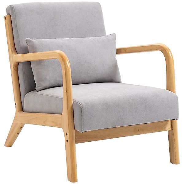 HOMCOM Sessel Loungesessel mit Armlehne, Lendenkissen, Gepolstert Relaxsess günstig online kaufen