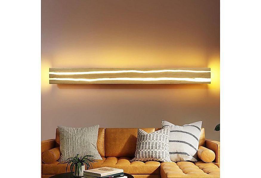 ZMH LED Wandleuchte Wandlampe innen Holz Nachtlampe warmweiß, LED fest inte günstig online kaufen