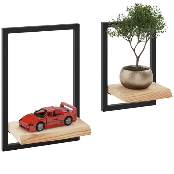 LAMO Manufaktur Wandregal Holz Set 2 günstig online kaufen