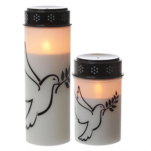 Marelida LED Grablichter Grabkerzen Taube Friedhof Trauerlicht Gedenklicht günstig online kaufen
