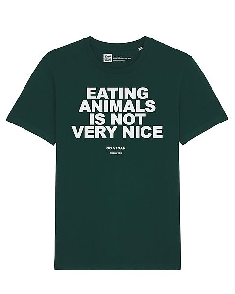Herren T-shirt Eating Animals Is Not Very Nice - Go Vegan - Thank You Aus B günstig online kaufen