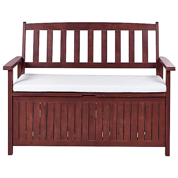 Beliani Gartenbank SOVANA Dunkelrot 60x120x91 günstig online kaufen
