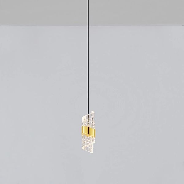 LED Pendelleuchte Seneca in Gold und Transparent 9W 739lm günstig online kaufen