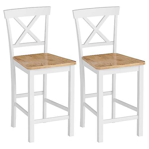HOMCOM Barhocker 2er Set Barstuhl Armlose Küchenstühle mit Rückenlehne und günstig online kaufen