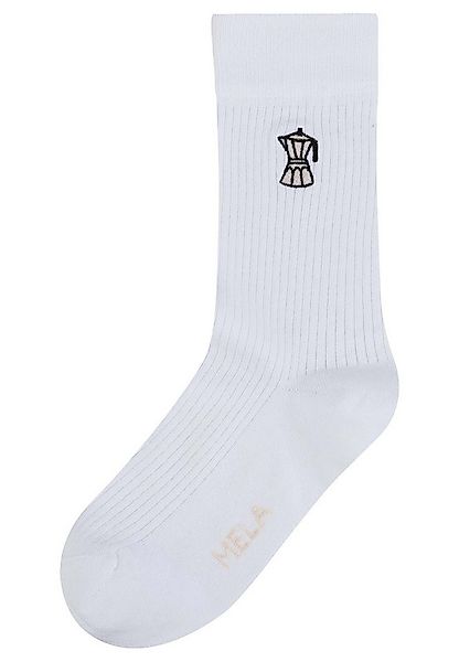 MELA Socken Gerippte Socken Stickerei 1 Paar Ohne Polyester & Polyamid. Das günstig online kaufen